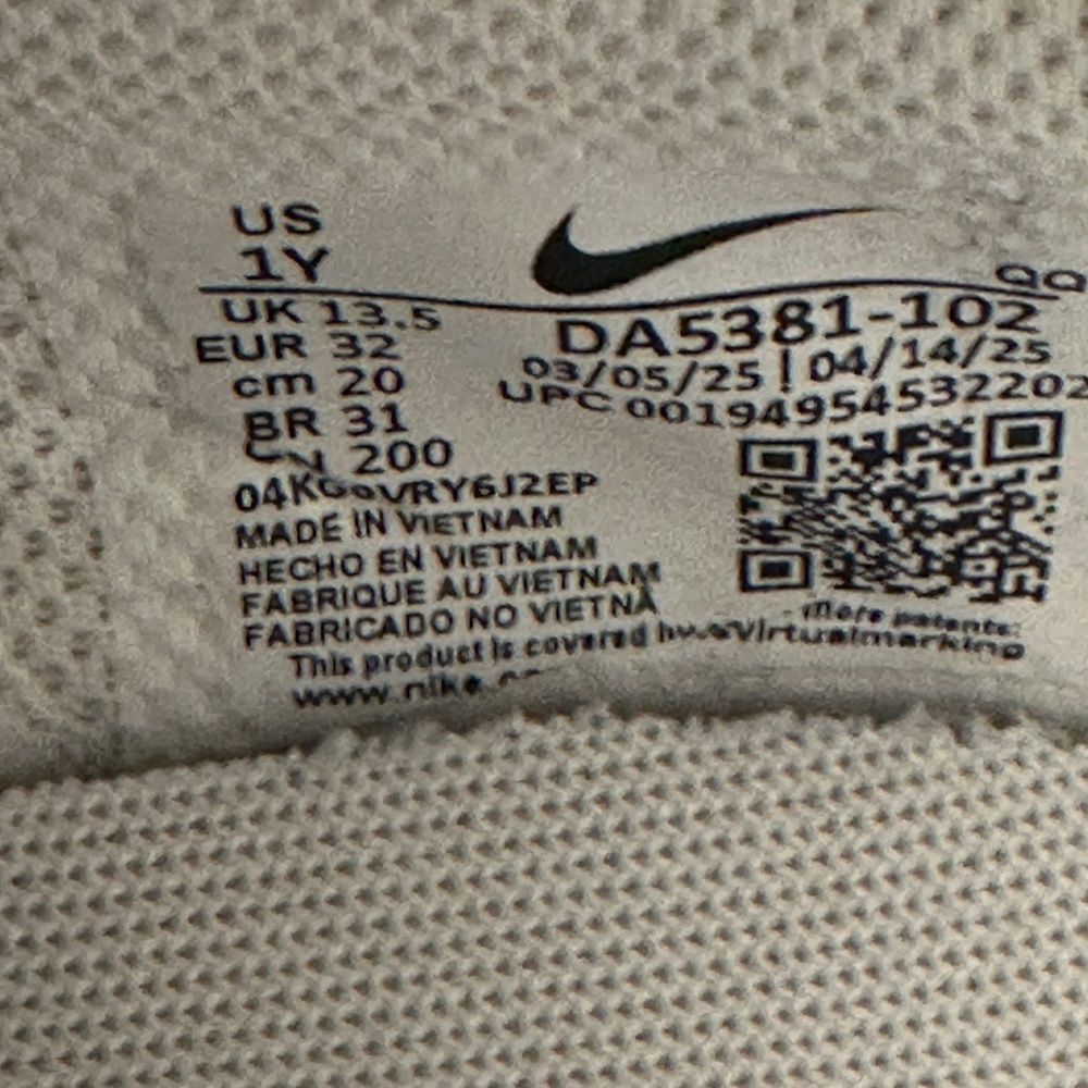 Nike Unisex Toddler Court Legacy Low White Casual Sneaker Youth 1Y 2Y 3Y NEW - Picture 11 of 11